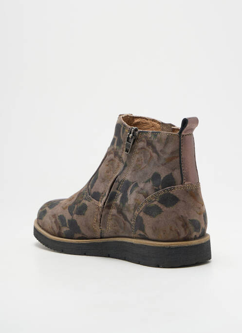 Bottines/boots nubuck bout rond marron NOËL fille