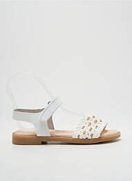 Sandales/nu pieds matière lisse chiquet blanc LOLA CANALES fille