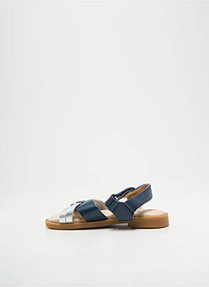 Sandales/nu pieds tissage satiné chiquet bleu LOLA CANALES fille