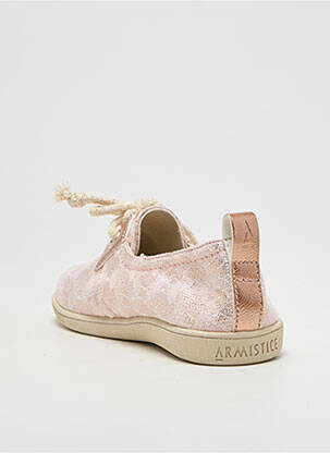 Slip ons fermeture lacets bout rond rose ARMISTICE fille