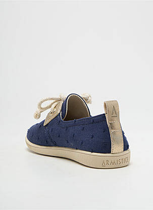 Slip ons fermeture lacets bout rond bleu ARMISTICE fille