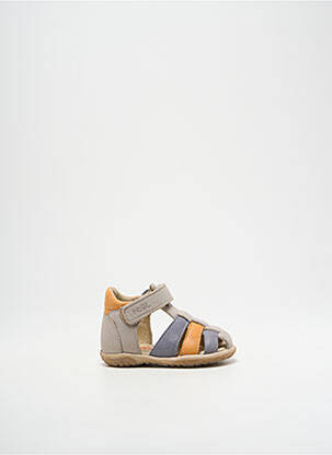 Sandales/nu pieds matière lisse bout rond gris NOËL garçon