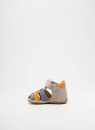 Sandales/nu pieds matière lisse bout rond gris NOËL garçon