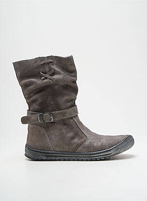 Bottes nubuck bout rond gris BELLAMY fille