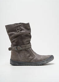 Bottes nubuck bout rond gris BELLAMY fille