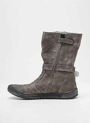 Bottes nubuck bout rond gris BELLAMY fille