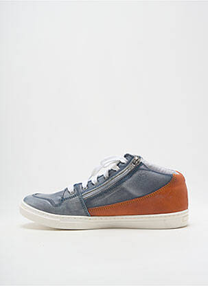 Baskets fermeture zip et lacets orange BELLAMY homme