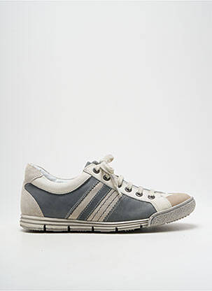 Baskets fermeture zip et lacets bout rond gris BELLAMY homme