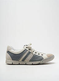 Baskets fermeture zip et lacets bout rond gris BELLAMY homme