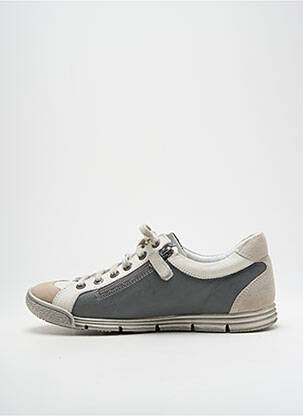 Baskets fermeture zip et lacets bout rond gris BELLAMY homme