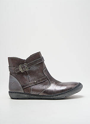 Bottines/boots matière lisse bout rond argent BELLAMY fille
