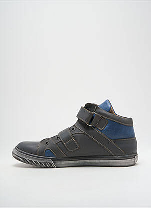 Baskets matière lisse bout rond bleu BELLAMY homme