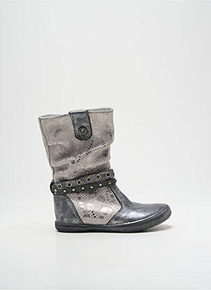 Bottes voute plantaire bout rond argent BELLAMY fille