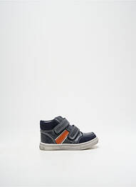 Baskets tissage satiné bout rond bleu BELLAMY garcon