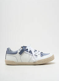 Baskets tissage satiné blanc KICKERS garcon