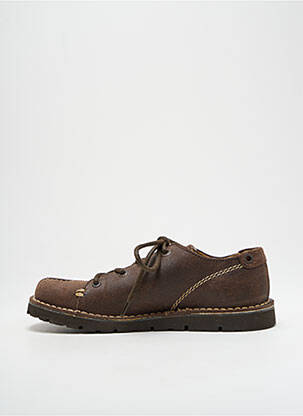 Baskets fermeture lacets bout rond marron KICKERS garçon