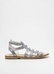 Spartiates tissage satiné chiquet argent BELLAMY fille
