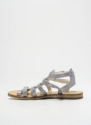 Spartiates tissage satiné chiquet argent BELLAMY fille