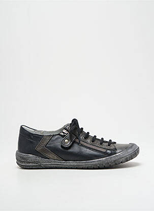 Baskets matière lisse bout rond noir BELLAMY fille