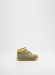 Bottillons nubuck bout rond vert KICKERS garcon