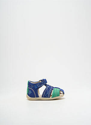 Sandales/nu pieds bout rond bout rond bleu KICKERS garçon