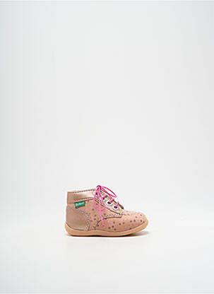 Bottillons beige KICKERS pour fille