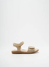 Sandales/nu pieds matière lisse bout ouvert beige KICKERS fille