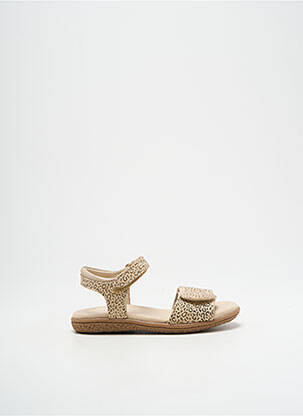 Sandales/nu pieds matière lisse bout ouvert beige KICKERS fille