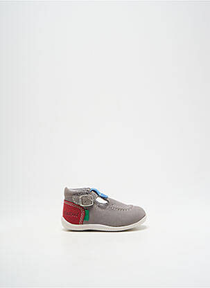 Bottillons nubuck bout rond gris KICKERS garcon
