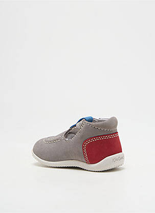 Bottillons nubuck bout rond gris KICKERS garçon