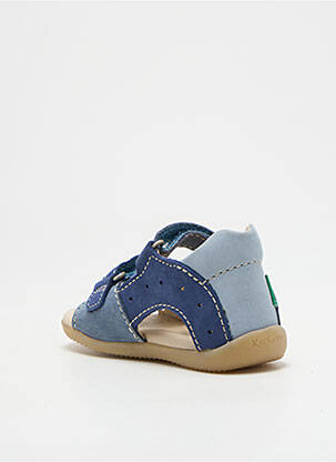 Sandales/nu pieds nubuck bout ouvert bleu KICKERS garçon