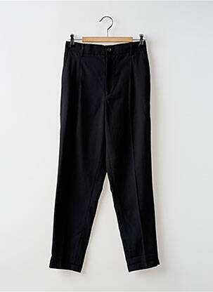 Pantalon chino fermeture zippée sous rabat boutonné taille haute noir SCHOOL RAG femme