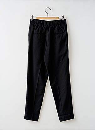 Pantalon chino fermeture zippée sous rabat boutonné taille haute noir SCHOOL RAG femme