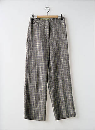 Pantalon droit stretch taille haute gris SCHOOL RAG femme