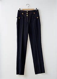 Pantalon slim tissage popeline taille haute bleu JUS D'ORANGE femme