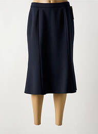 Jupe mi-longue taille à pinces bleu ANNE KELLY femme