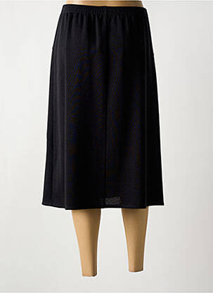 Jupe mi-longue coupe droite noir GRIFFON femme