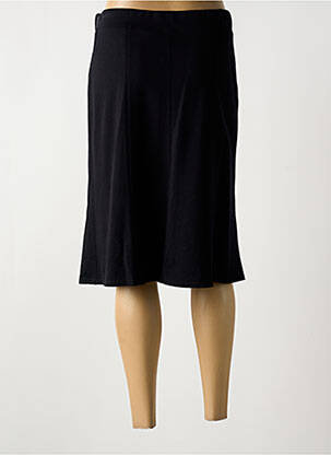 Jupe mi-longue coupe droite évasée sur le bas noir BARBARA LEBEK femme