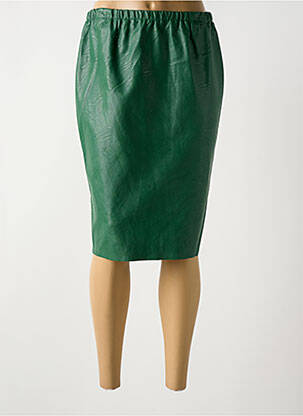 Jupe mi-longue coupe droite vert SCHOOL RAG femme