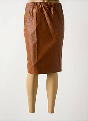 Jupe mi-longue coupe droite marron SCHOOL RAG femme
