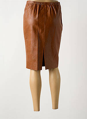 Jupe mi-longue coupe droite marron SCHOOL RAG femme