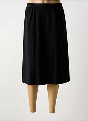 Jupe mi-longue coupe évasée noir GEVANA femme