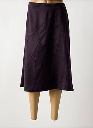 Jupe mi-longue coupe évasée violet GRIFFON femme