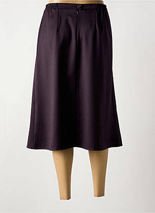 Jupe mi-longue coupe évasée violet GRIFFON femme