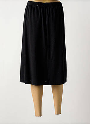 Jupe mi-longue coupe évasée noir GEVANA femme
