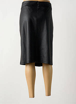 Jupe mi-longue coupe droite noir GRIFFON femme