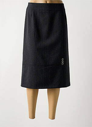 Jupe mi-longue coupe évasée gris GEVANA femme
