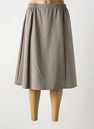 Jupe mi-longue coupe évasée gris GRIFFON femme