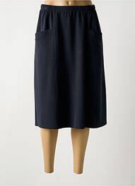Jupe mi-longue coupe droite bleu PLURIELLES femme