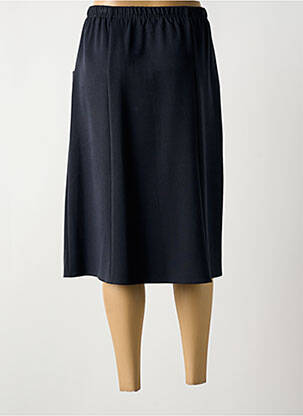 Jupe mi-longue coupe droite bleu PLURIELLES femme